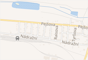 Vrchlického v obci Zlonice - mapa ulice