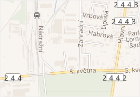 Nad Tratí v obci Zlonín - mapa ulice