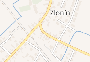 Zlonín v obci Zlonín - mapa části obce