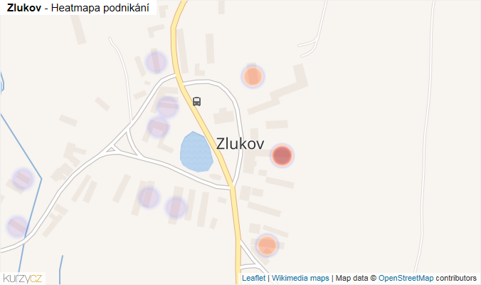 Mapa Zlukov - Firmy v části obce.