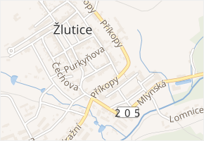 28. října v obci Žlutice - mapa ulice