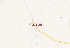 Ratiboř v obci Žlutice - mapa části obce