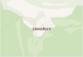 Záhořice v obci Žlutice - mapa části obce
