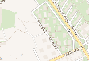 Aninská v obci Znojmo - mapa ulice