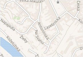 Antonínská v obci Znojmo - mapa ulice