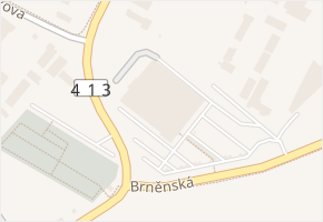 Brněnská v obci Znojmo - mapa ulice