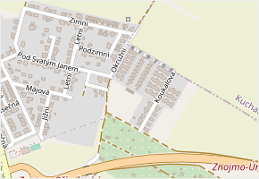 Černého v obci Znojmo - mapa ulice
