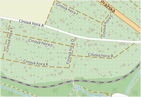 Cínová hora D v obci Znojmo - mapa ulice