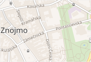 Dolní Česká v obci Znojmo - mapa ulice