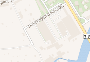 Dukelských bojovníků v obci Znojmo - mapa ulice