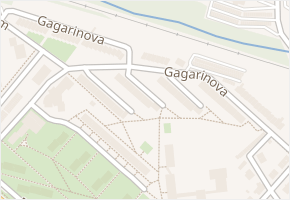 Gagarinova v obci Znojmo - mapa ulice