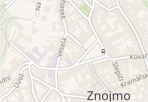 Horní náměstí v obci Znojmo - mapa ulice