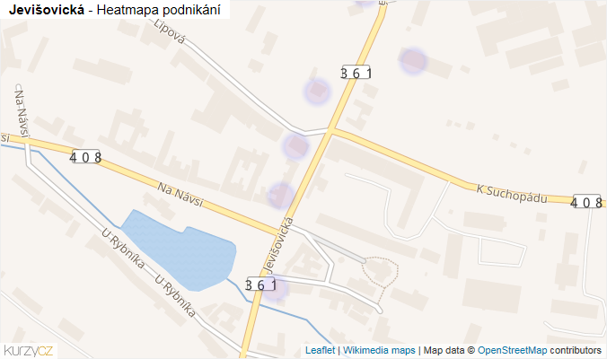 Mapa Jevišovická - Firmy v ulici.