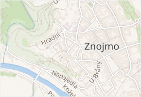 Klácelova v obci Znojmo - mapa ulice
