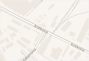 Kotkova v obci Znojmo - mapa ulice