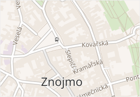 Kovářská v obci Znojmo - mapa ulice