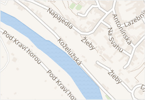 Koželužská v obci Znojmo - mapa ulice