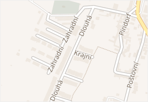 Krajní v obci Znojmo - mapa ulice