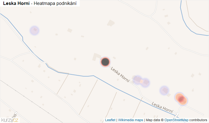 Mapa Leska Horní - Firmy v ulici.
