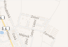 Letní v obci Znojmo - mapa ulice