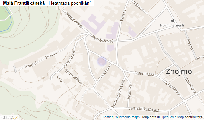 Mapa Malá Františkánská - Firmy v ulici.