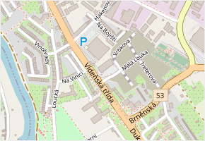 Malá Louka v obci Znojmo - mapa ulice
