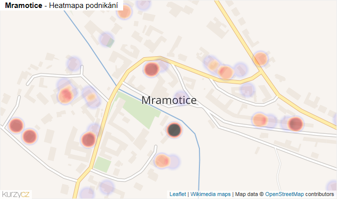 Mapa Mramotice - Firmy v části obce.
