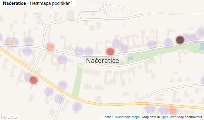 Mapa Načeratice - Firmy v části obce.