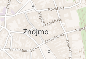 Obroková v obci Znojmo - mapa ulice