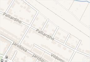 Palliardiho v obci Znojmo - mapa ulice