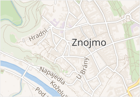 Pasířská v obci Znojmo - mapa ulice