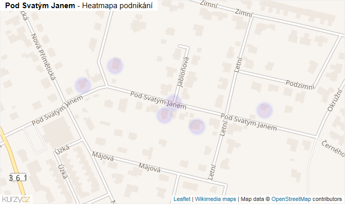 Mapa Pod Svatým Janem - Firmy v ulici.