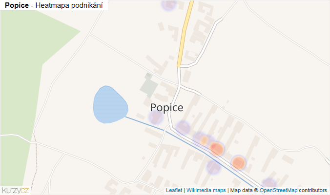 Mapa Popice - Firmy v části obce.