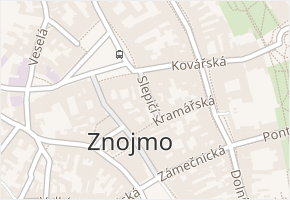 Slepičí trh v obci Znojmo - mapa ulice
