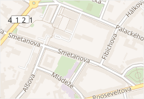 Smetanova v obci Znojmo - mapa ulice