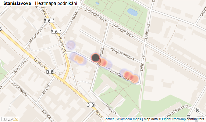 Mapa Stanislavova - Firmy v ulici.