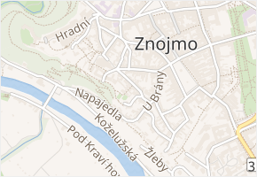 Tkalcovská v obci Znojmo - mapa ulice