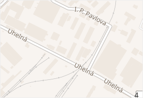 Uhelná v obci Znojmo - mapa ulice