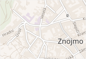 Václavské náměstí v obci Znojmo - mapa ulice