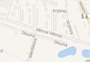 Větrná v obci Znojmo - mapa ulice