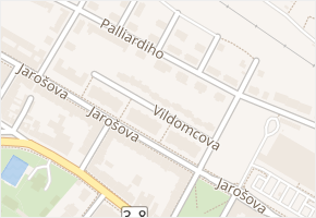 Vildomcova v obci Znojmo - mapa ulice
