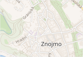 Vlkova v obci Znojmo - mapa ulice