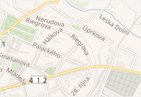 Wolkerova v obci Znojmo - mapa ulice