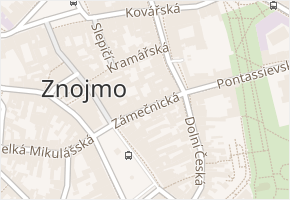 Zámečnická v obci Znojmo - mapa ulice