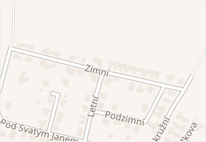Zimní v obci Znojmo - mapa ulice