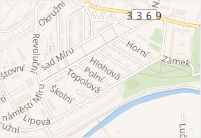 Hlohová v obci Zruč nad Sázavou - mapa ulice