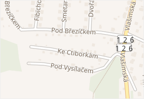 Ke Ctiborkám v obci Zruč nad Sázavou - mapa ulice