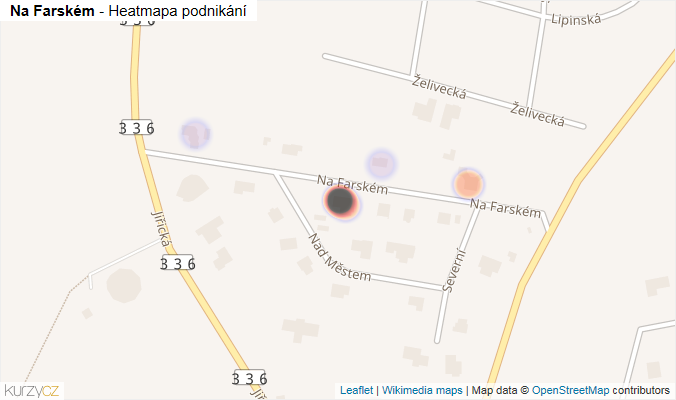 Mapa Na Farském - Firmy v ulici.
