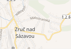 Na Mokřině v obci Zruč nad Sázavou - mapa ulice