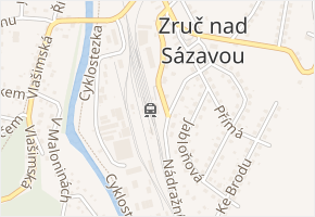 Nádražní v obci Zruč nad Sázavou - mapa ulice